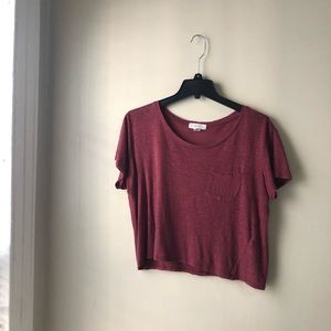 🆕 Forever 21 Rust Red Crop Top with Pocket